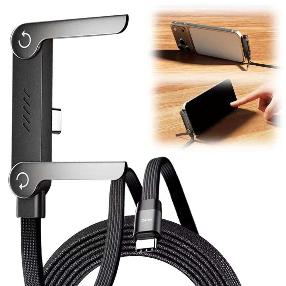 240W Foldable USB-C Charging Stand Cable ⚡📱