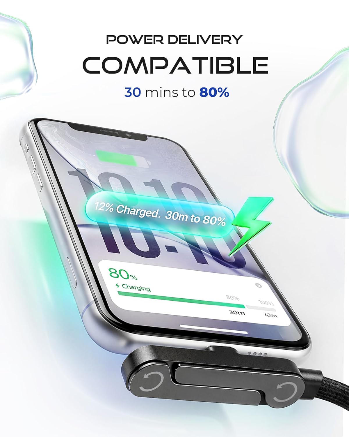 240W Foldable USB-C Charging Stand Cable ⚡📱