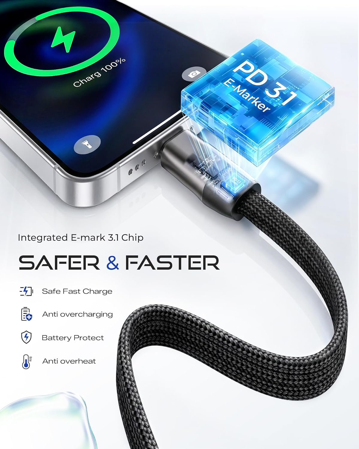 240W Foldable USB-C Charging Stand Cable ⚡📱